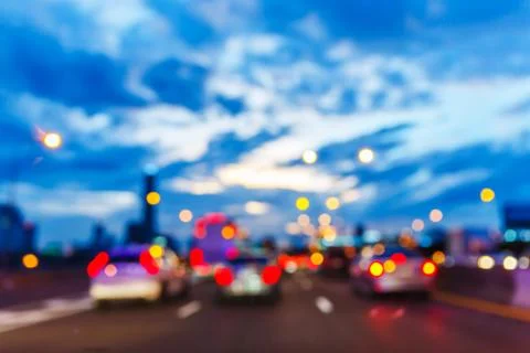 Blurred traffic jam Stock Photos