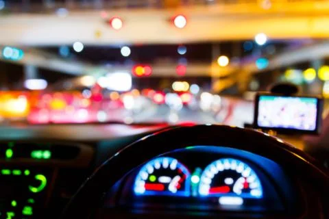 Blurred traffic light Stock Photos