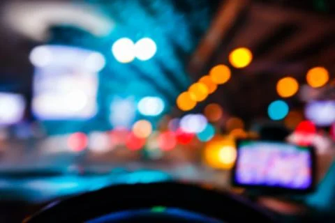 Blurred traffic light Stock Photos