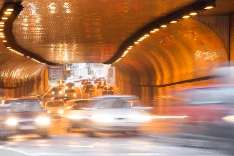 Blurred  traffic Stockfoto's