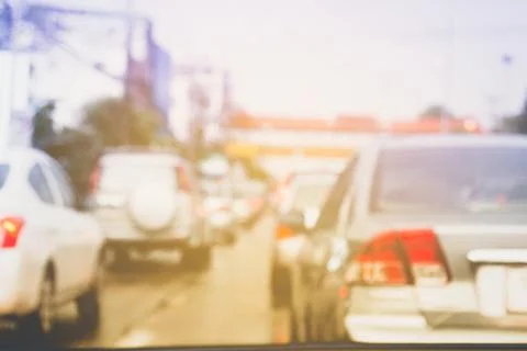 Blurred traffic road background Foto stock
