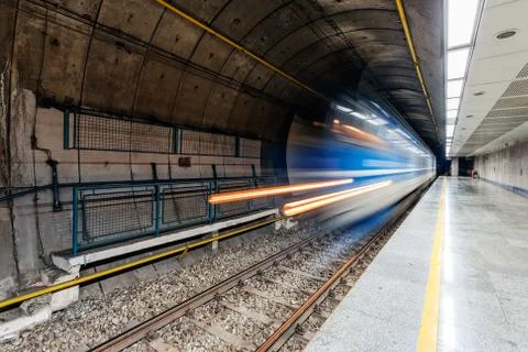Blurred train Stock Photos