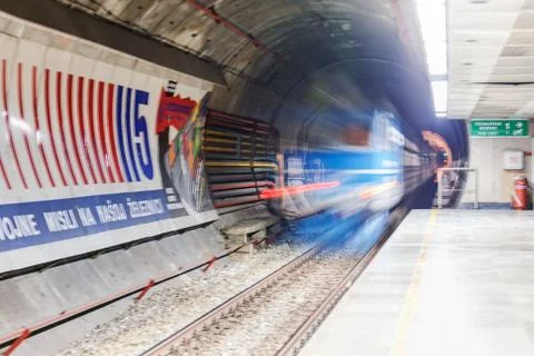 Blurred train Stock Photos