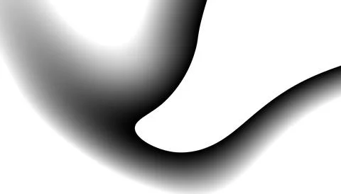 Blurred transparent gradient background. Elegant black wavy line on Transpare Stock Illustration