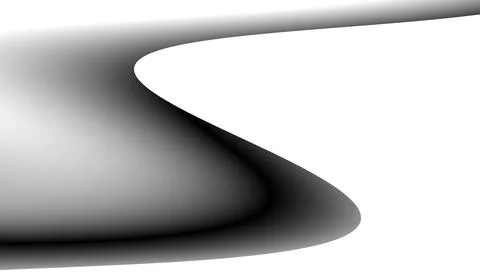 Blurred transparent gradient background. Elegant black wavy line on Transpa.. Stock Photos