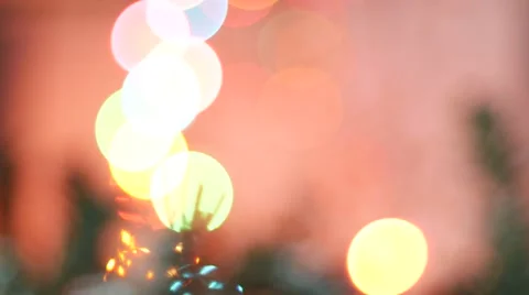 Blurred tree Cristmas on light bokeh background, Stock Footage 68345522