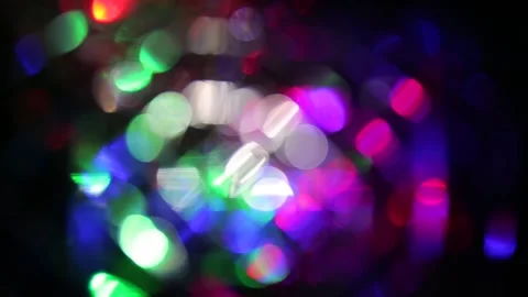 Blurred twinkling of multi-colored points of light Stock Footage 143842891