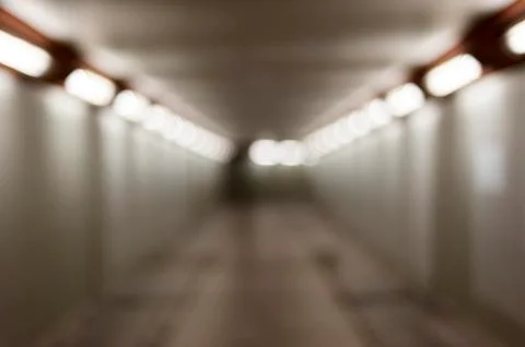 Blurred Under ground passage Foto stock