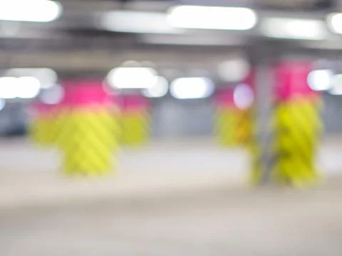 Blurred Underground Parking Stock Photos