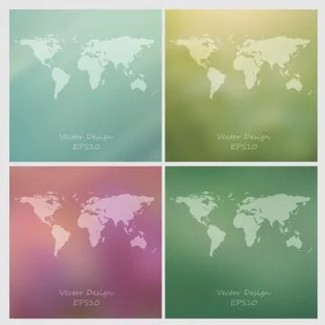 Blurred vector backgrounds set Stock Illustration