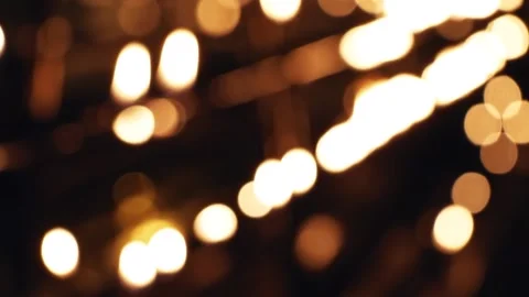 Blurred Video in The Background With Many Candles Or Lamps Lit. Stock Footage 172040957