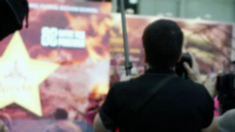 Blurred video of the operator at work. Video stock 163376121