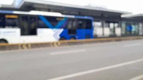Blurred video of Transjakarta bus. Video stock 270929083