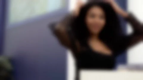 Blurred video of unrecognizable young beautiful girl. Video stock 153317537