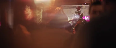 Blurred view of a band playing a show Stock Footage 151359287