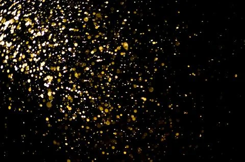 Blurred view of beautiful Christmas lights, bokeh effect. Beautiful Golden .. イラスト素材