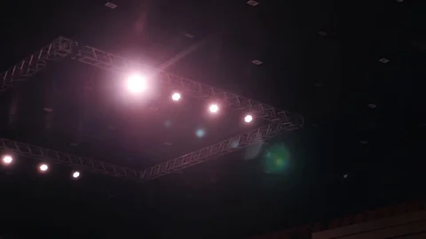 Blurred view of hall before the show. Abstract performance/sports/concert Stock Footage 111868304