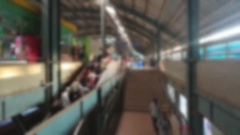 Blurred view of human traffic at Andheri West Railway Station. Time lapse. Stock Footage 301711786