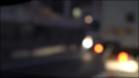Blurred view of a night road traffic with a driving police cars Stock-Footage 118891499