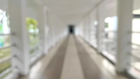 A Blurred View of The Outdoor Corridor Stock Footage 320850358