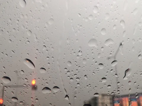Blurred view of road traffic on a rainy day. Stock Footage 76331587