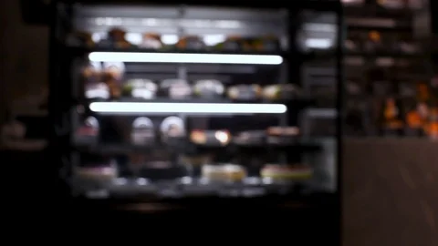 Blurred view of stylish modern cafe interior 库存影片 121115249