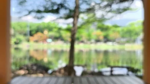 Blurred view from window Vídeo Stock 334119174