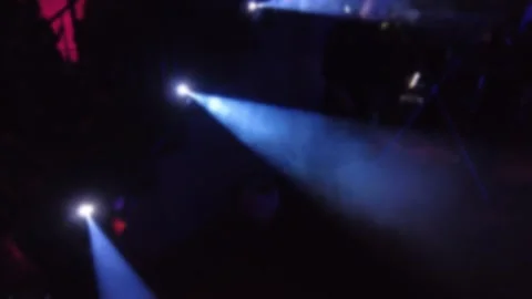 Blurred Vip Red Carpet Gate Entrance At Night With Spotlights Stock Footage 252692103