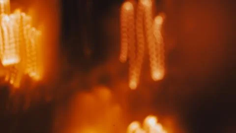 Blurred warm light patterns creating abstract background with bokeh effect Foto stock