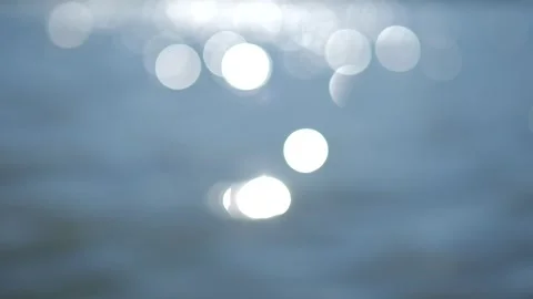 Blurred Water Surface with Sunlight Reflections Stock Footage 307931935