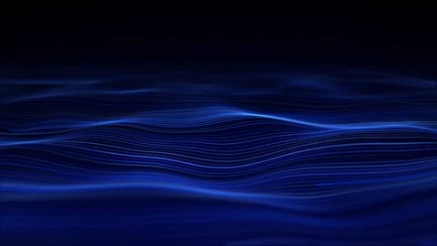 Blurred Wave Background Moving Glowing Digital Lines. Blue Gradient Light F.. Stock-Footage 332842874