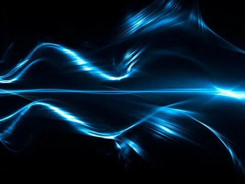 Blurred wavy background with light effects - computer generated illustration Stock Illustration