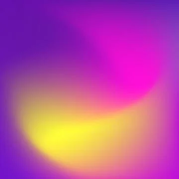 Blurred wavy bright gradient background. Purple, pink, yellow abstract square Stock Illustration