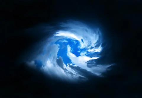Blurred Whirlwind in the Clouds Stock Photos