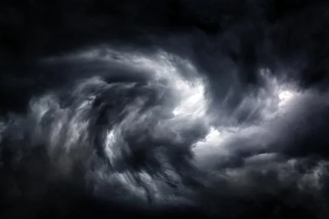 Blurred Whirlwind in the Clouds Foto stock