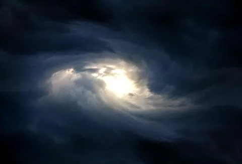 Blurred Whirlwind in the Clouds Foto stock