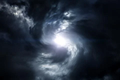 Blurred Whirlwind in the Clouds Foto stock