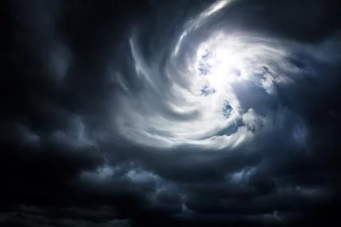 Blurred Whirlwind in the Clouds Stock-Fotos