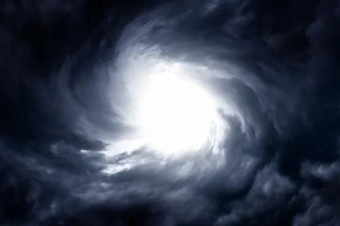 Blurred Whirlwind in the Clouds Stock Photos