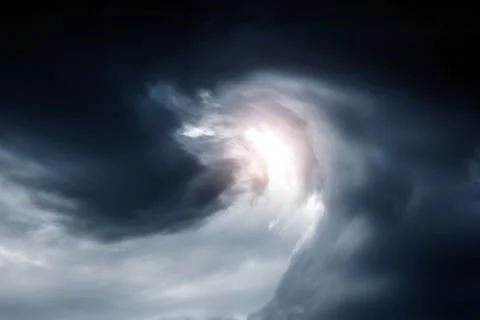 Blurred Whirlwind in the Clouds Stock Photos