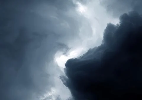 Blurred Whirlwind in the Clouds Stock Photos