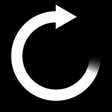 Blurred white arrow in a circle Stock Illustration