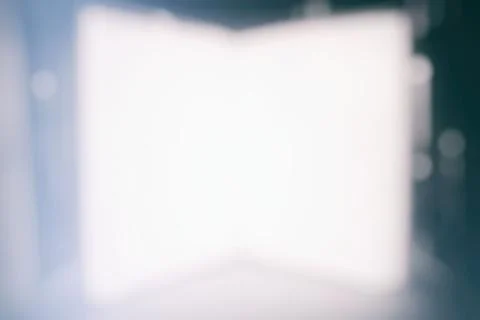 Blurred White Vertical Opened Book Background. Foto stock
