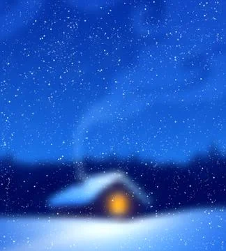 Blurred winter background Stock Illustration