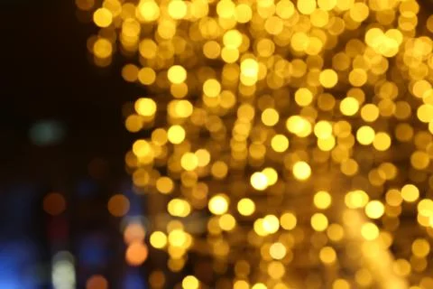 Blurred yellow lights Stock Photos