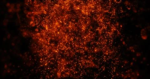 Blurred yellow orange abstract background of bokeh and small round particles  Stock Illustration