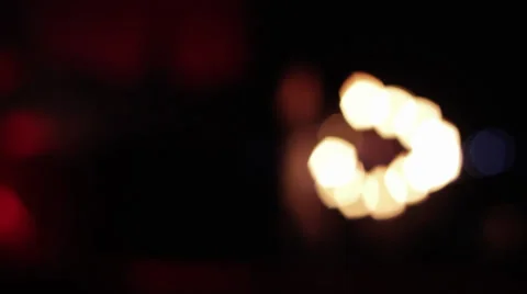 Blurried fire show Stock Footage 30481579