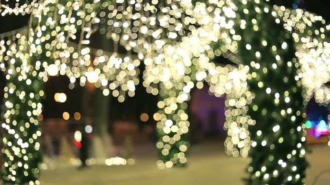 Blurring Christmas background. Stock Footage 73780233