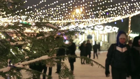 Blurring Christmas background. 스톡 동영상 106725332