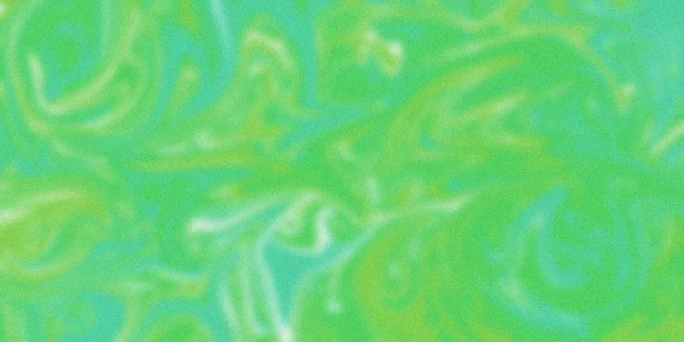Blurry abstract green background with soft swirling patterns and vibrant ye.. Stock Illustration